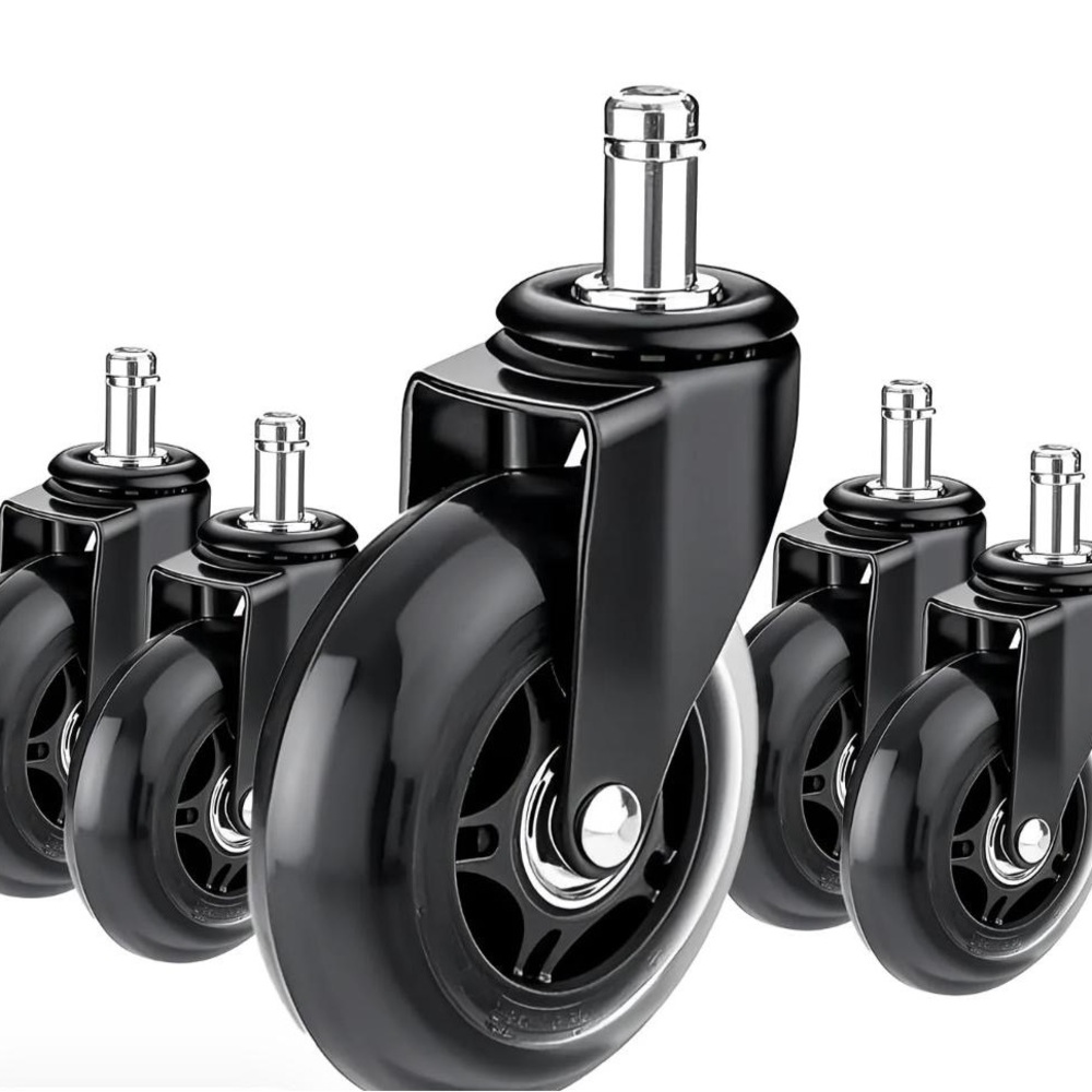 Set of Black Caster Wheels